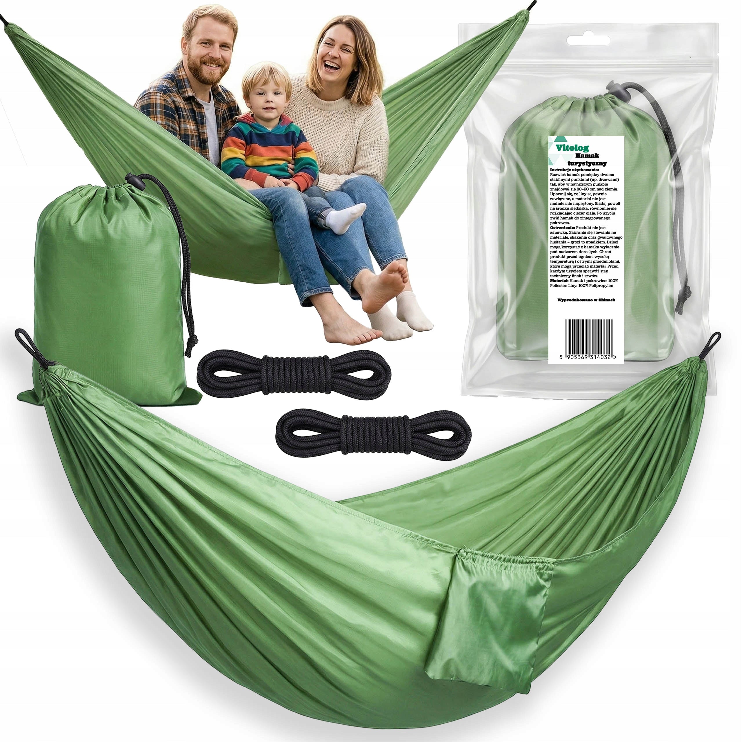 Double Garden Hammock for Terrace Garden 260x145 cm Large