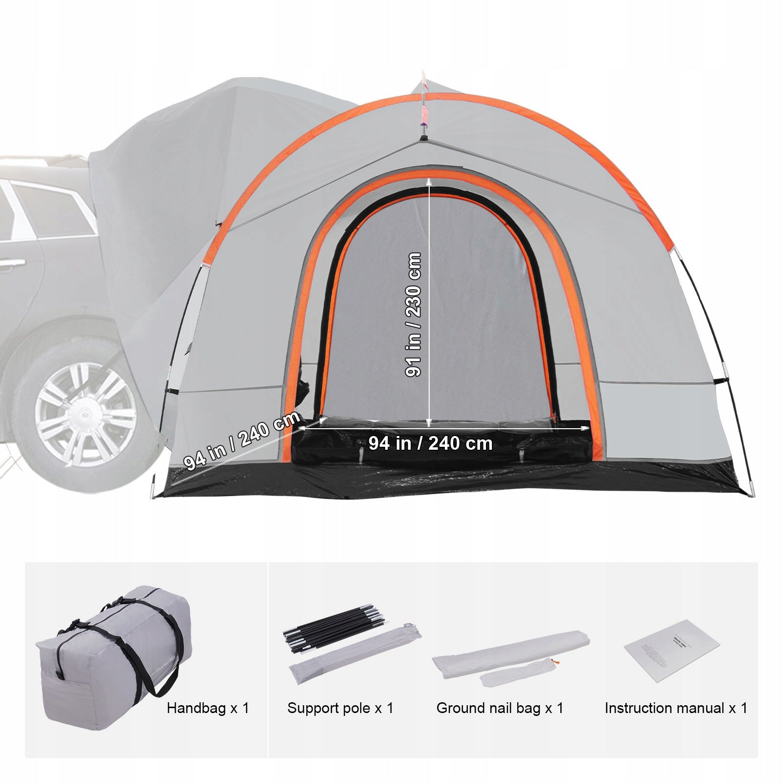 Double Layer Car Tent 8,1KG Safer And More Stable Packaging status original