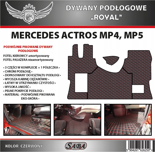 Double Quilted Rugs ROYAL Mercedes MP 4, 5 Manufacturer's catalog number SABA ROYAL DYWAN
