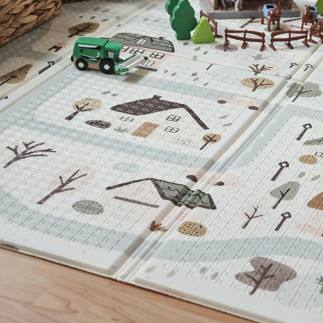 Double Sided Foam Mat Folding 180x120 Charming Town/Sand Beige EAN (GTIN) 4894696458070