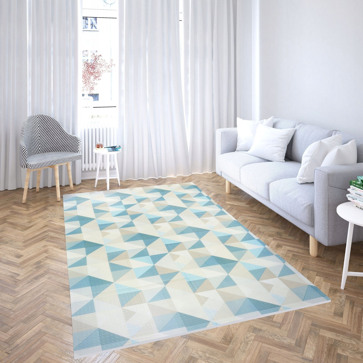 Double Sided Foam Mat Folding 180x120 Space Geometric Triangles Manufacturer code MATA R19 SPACE