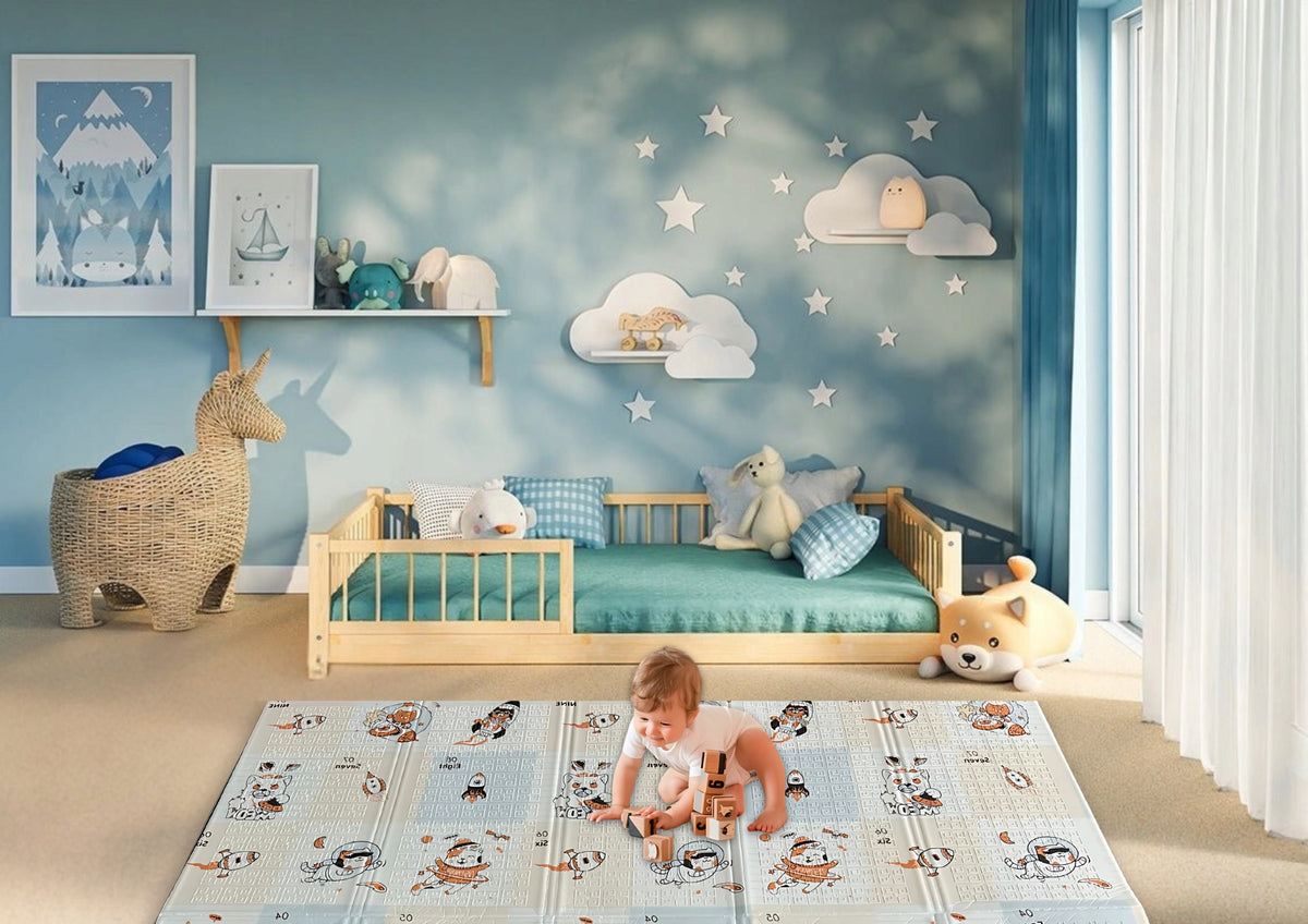 Double Sided Foam Mat Folding For Infants Educational Large 200x180cm Packaging status original