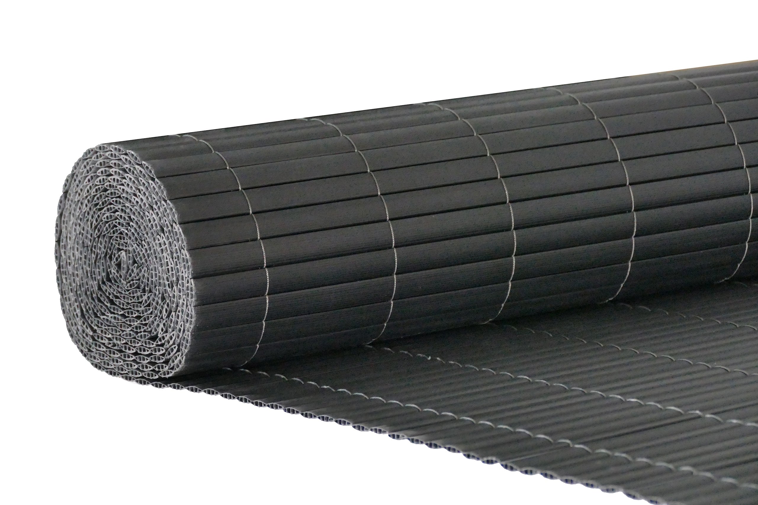 Double Sided PVC Floor Mat 150x500cm for Balcony Fence Grey Length 500 cm