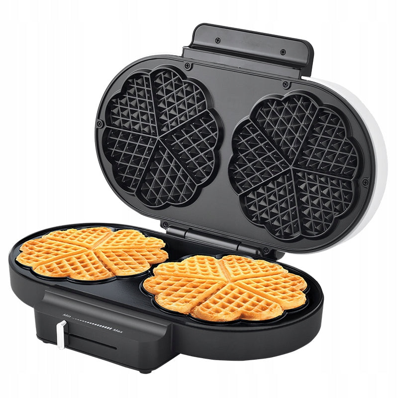 Double Waffle Iron ZYLE 1300W for Heart Waffles Adjustable Manufacturer code ZY313W