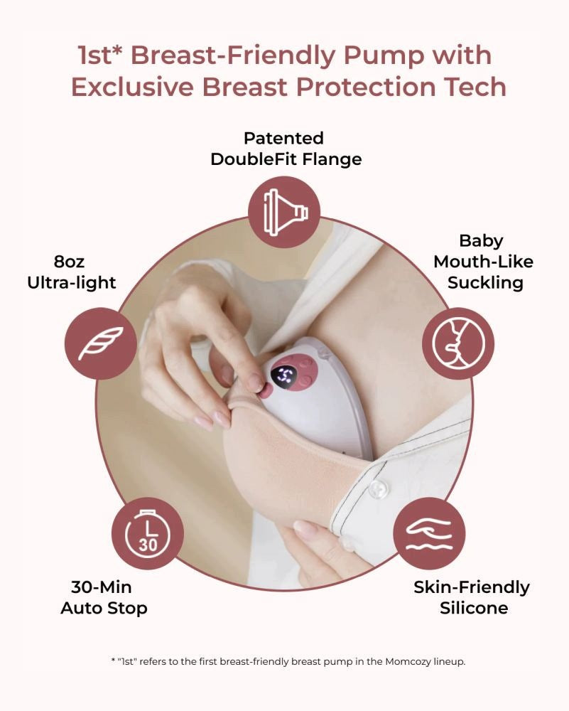 Double breast pump Momcozy Hands-free M5 Red, control via ap Manufacturer code M5