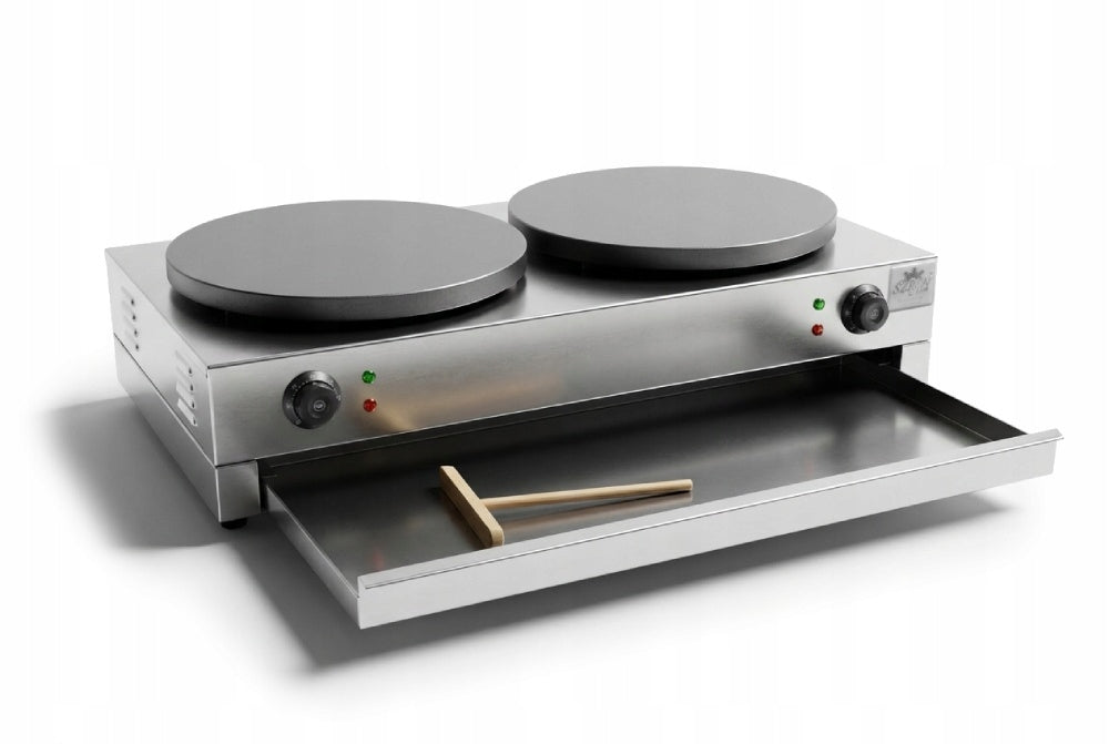 Double electric pancake maker Ø 400mm - 6kW - 230V Szron TEC-2 Packaging status original