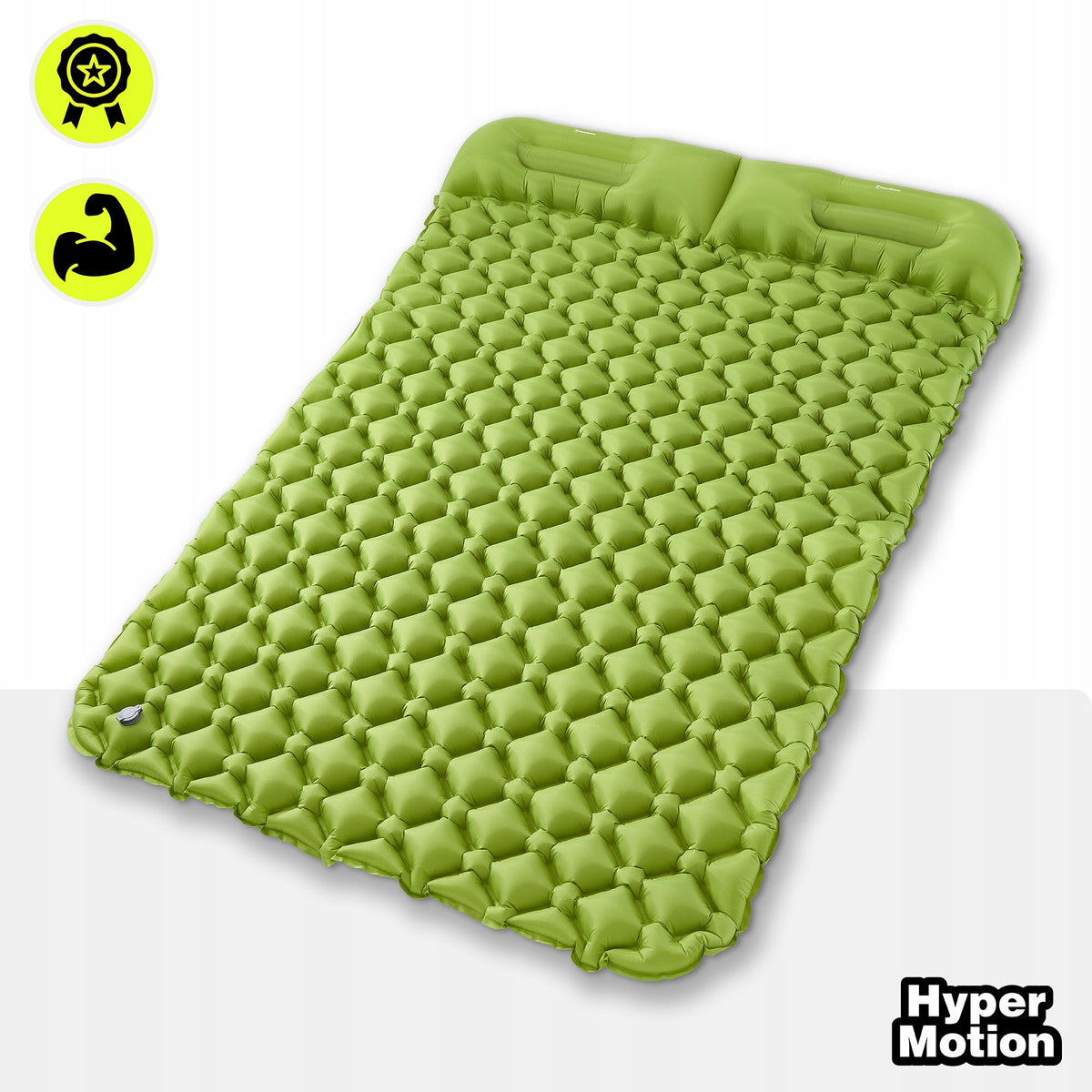 Double inflatable mattress 190x120 cm ultralight HyperMotion green Packaging status original