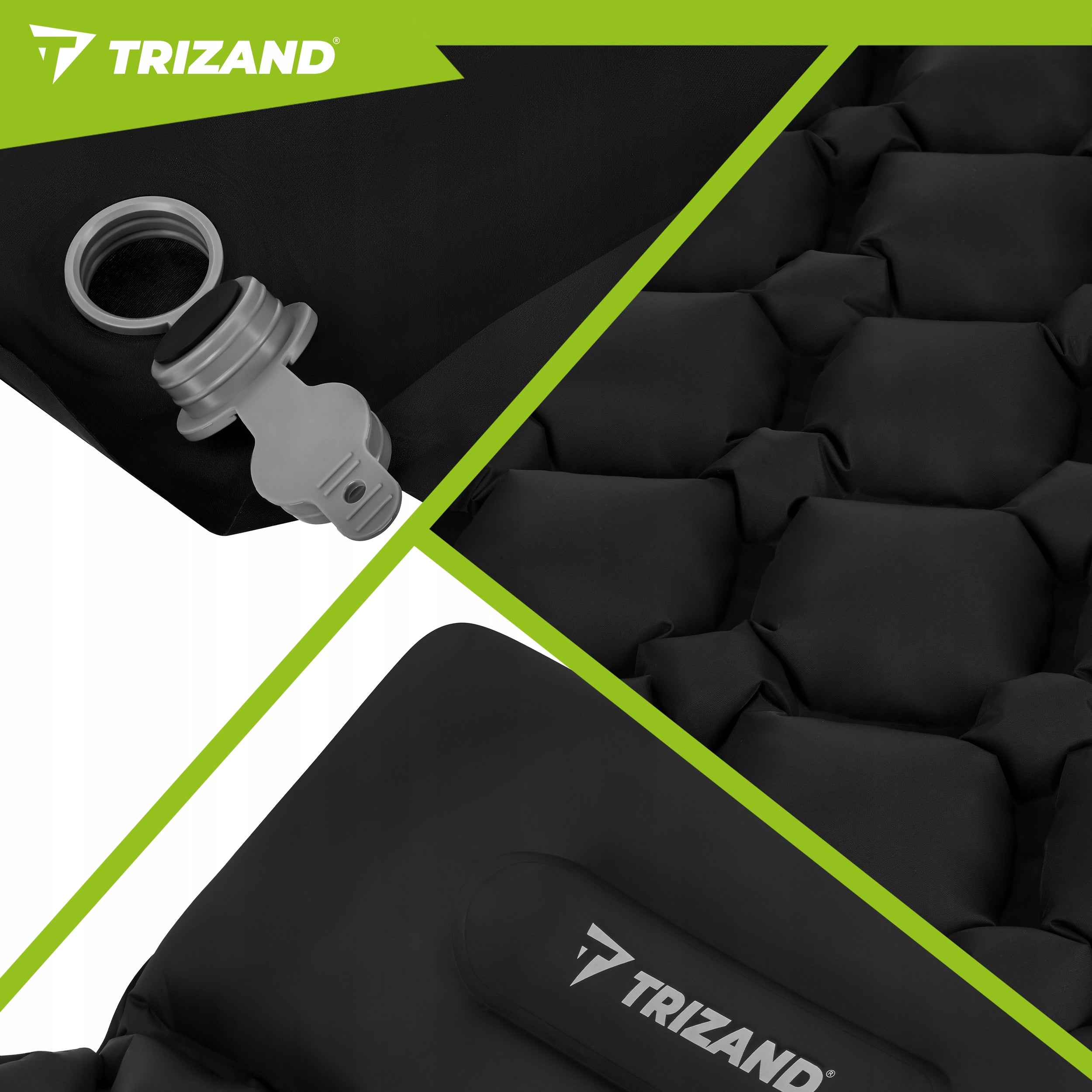 Double mattress Trizand 190 x 120 x 4,5 cm black Packaging status original