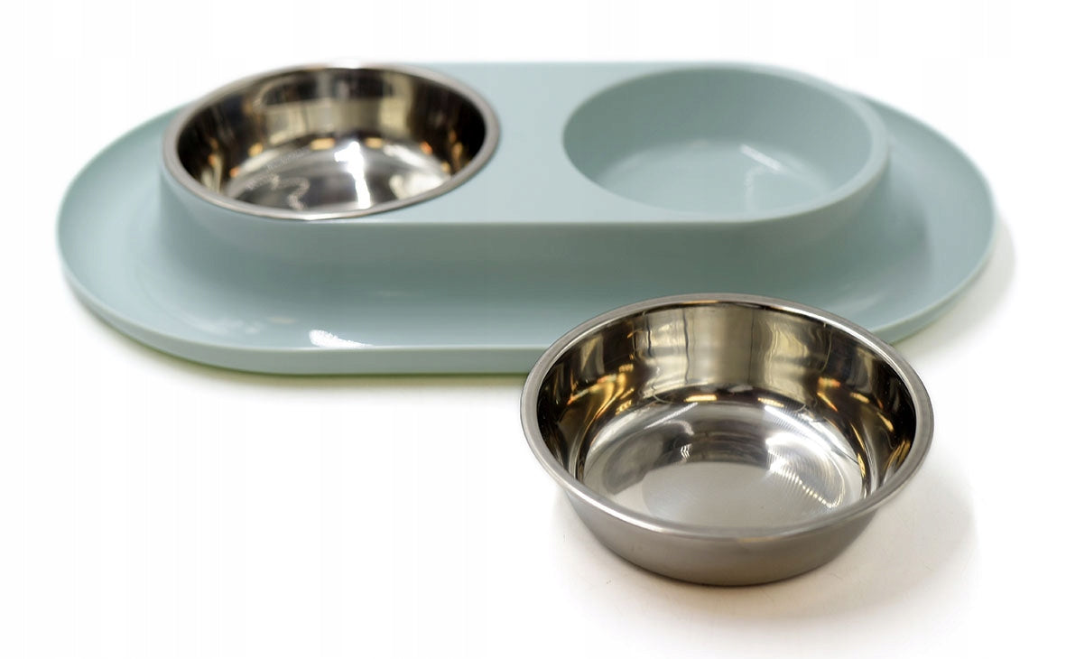 Double metal bowl with stand 0,25l blue Brand no brand