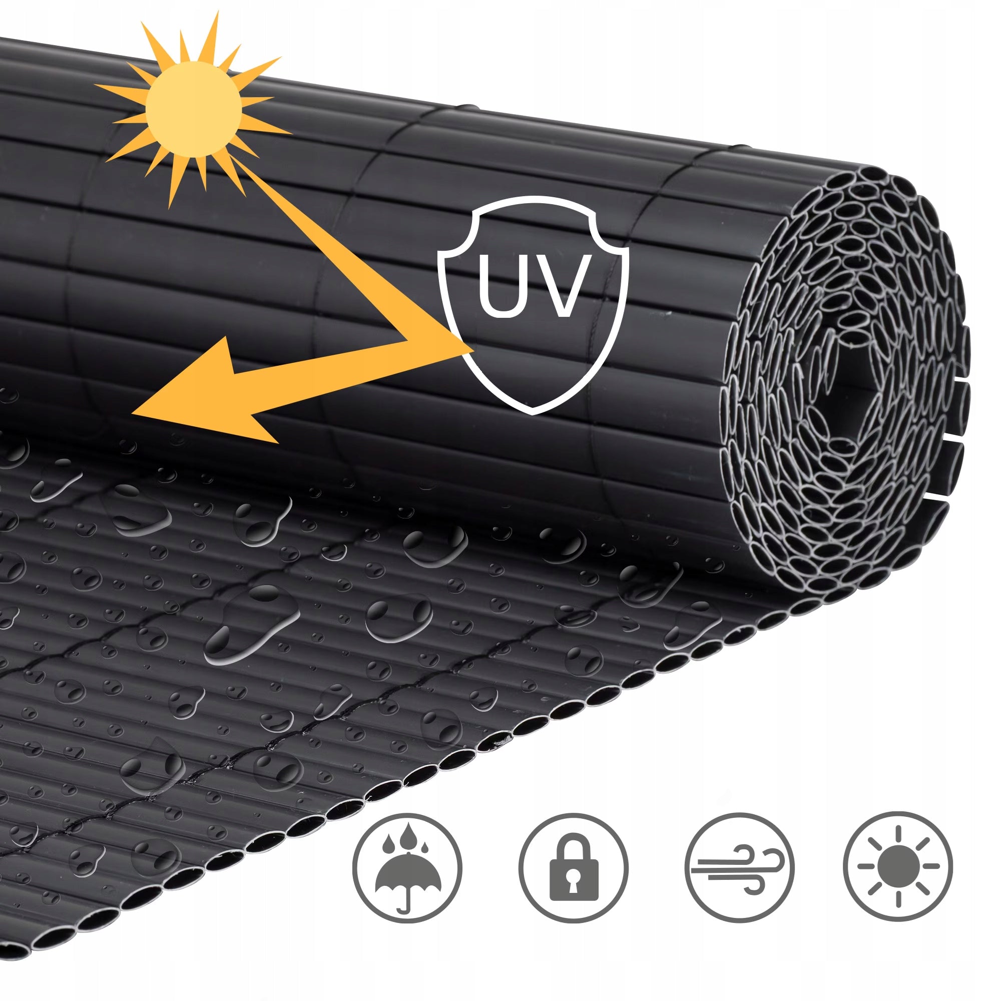 Double-sided balcony mat PVC cover for terrace/balcony/garden 500x160cm BAMBOO Main material PVC