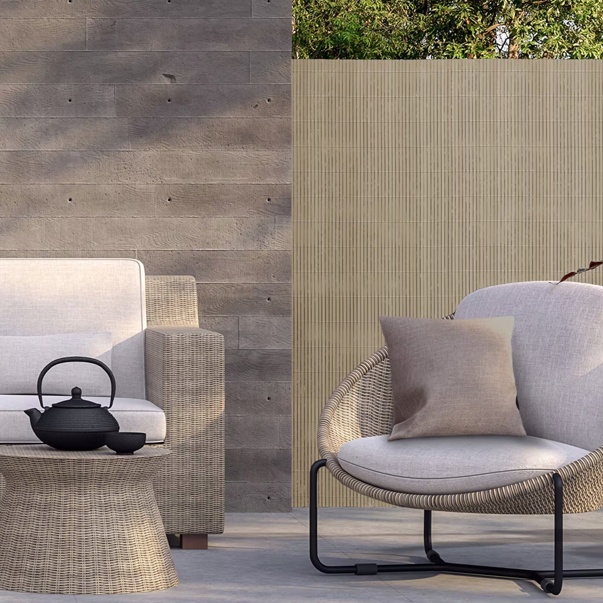 Double-sided balcony mat PVC cover for terrace/balcony/garden 500x160cm BAMBOO Manufacturer code 1000015730
