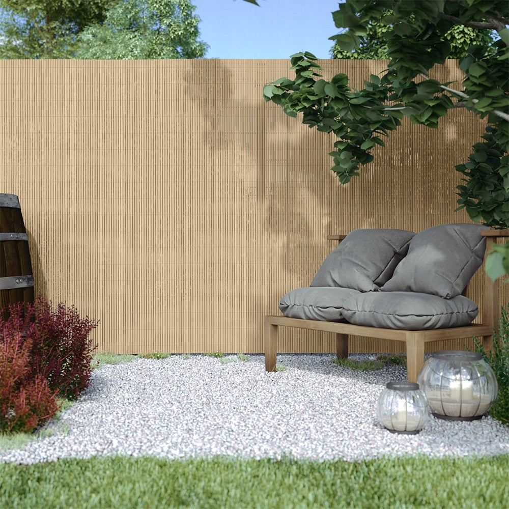 Double-sided balcony mat PVC cover for terrace/balcony/garden 500x160cm BAMBOO Packaging status original