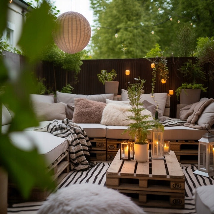 Double-sided balcony mat PVC cover for terrace/balcony/garden 500x160cm BAMBOO Product width 500 cm