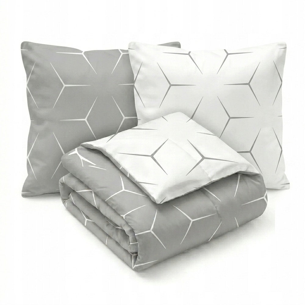 Double-sided bedding 160x200cm 2x70x80cm, 140g/m2,100% cotton pattern: Milano S