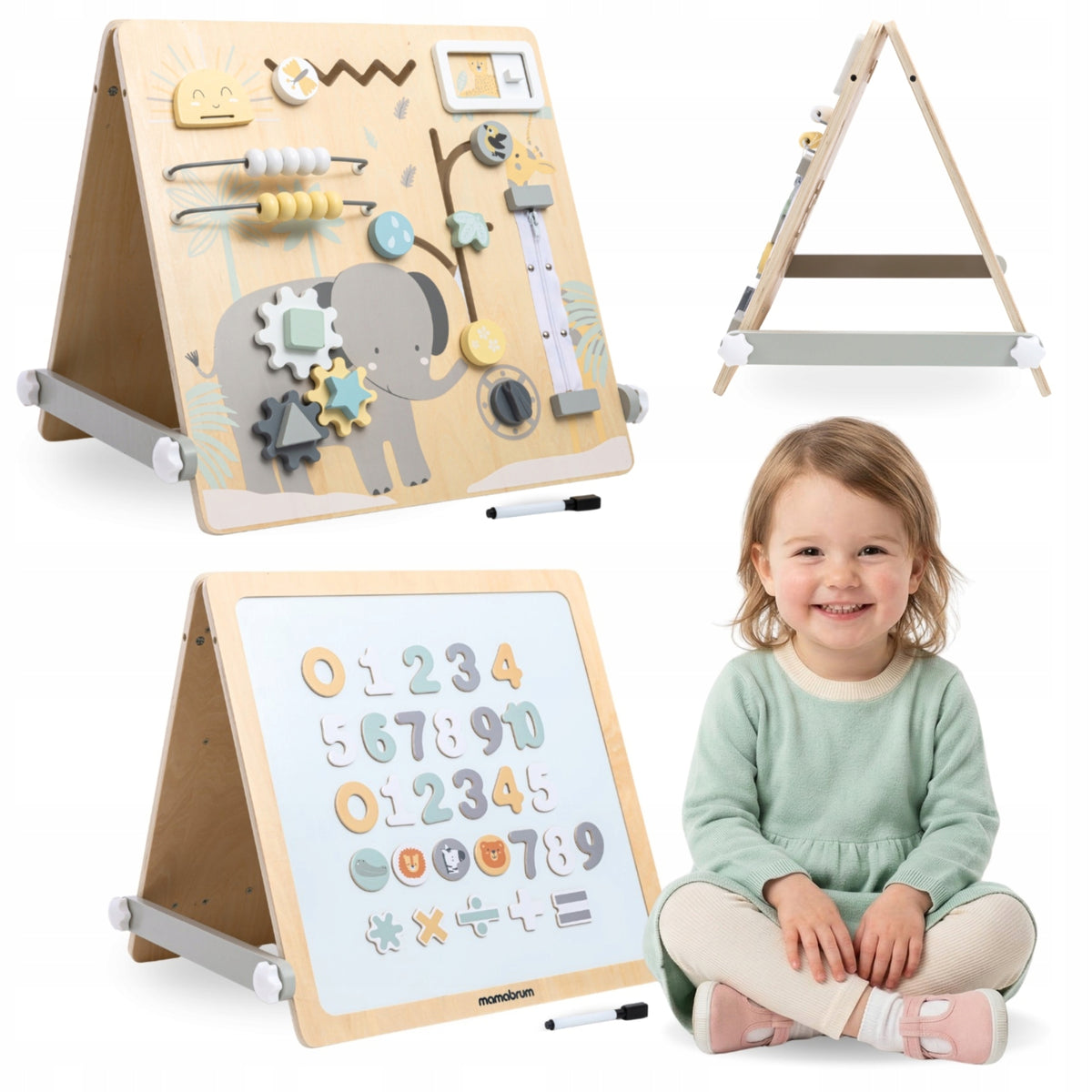 Double-sided board Mamabrum 2in1 magnetic sensory