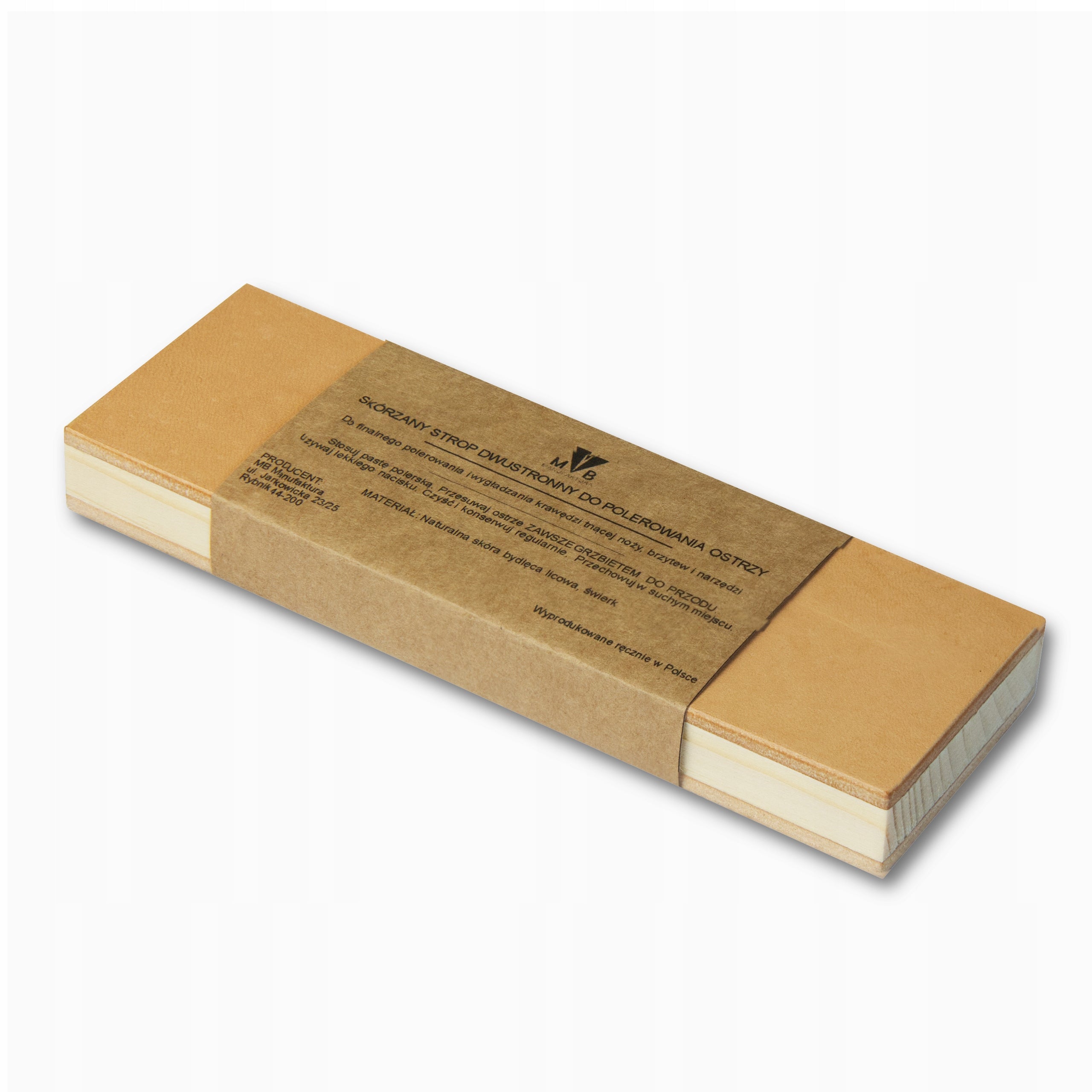 Double-sided leather ceiling for polishing knives and blades - Thicker leather