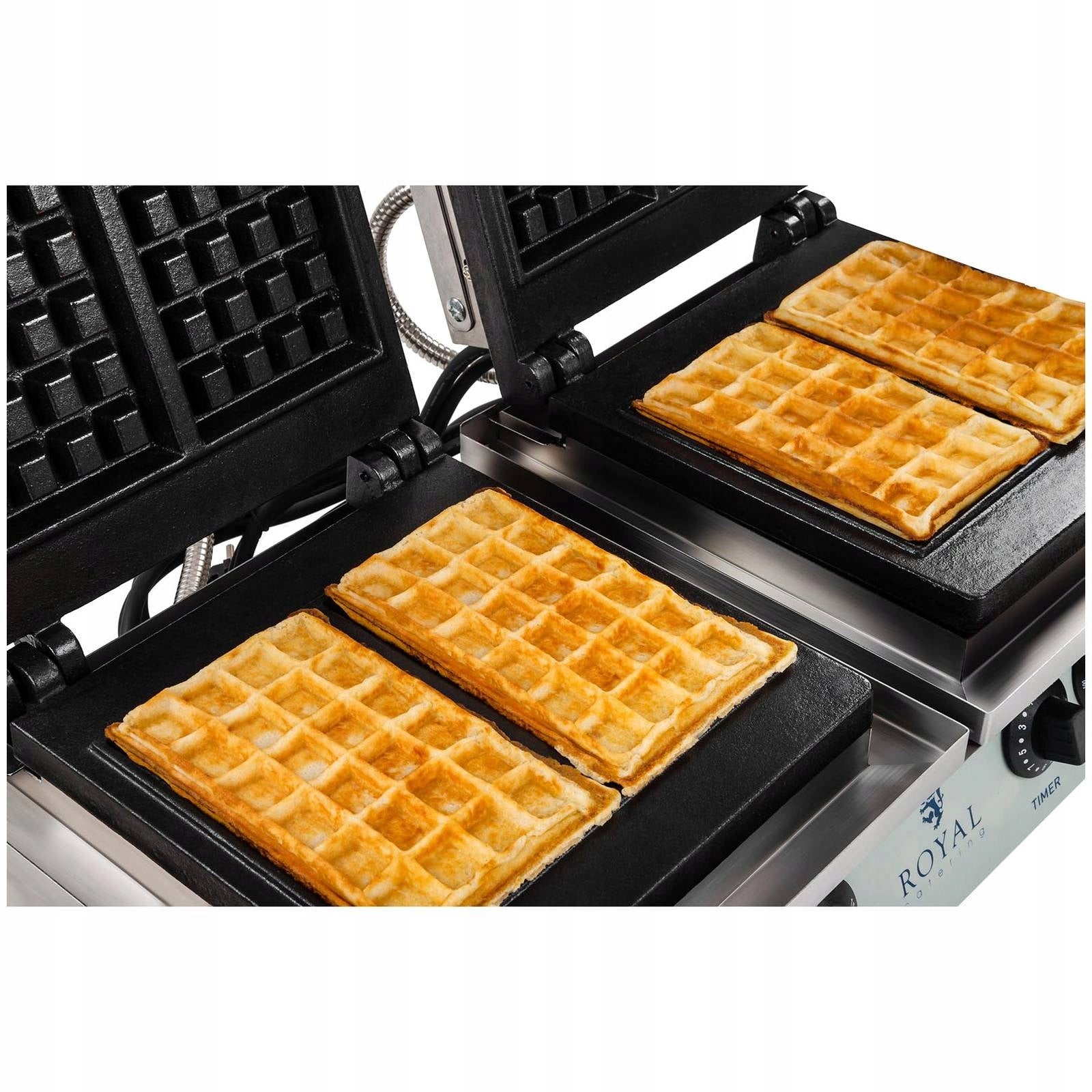 Double waffle maker for 4 waffles Royal Catering - 2x2000W / 10010315 Manufacturer code RCWM-4000-E
