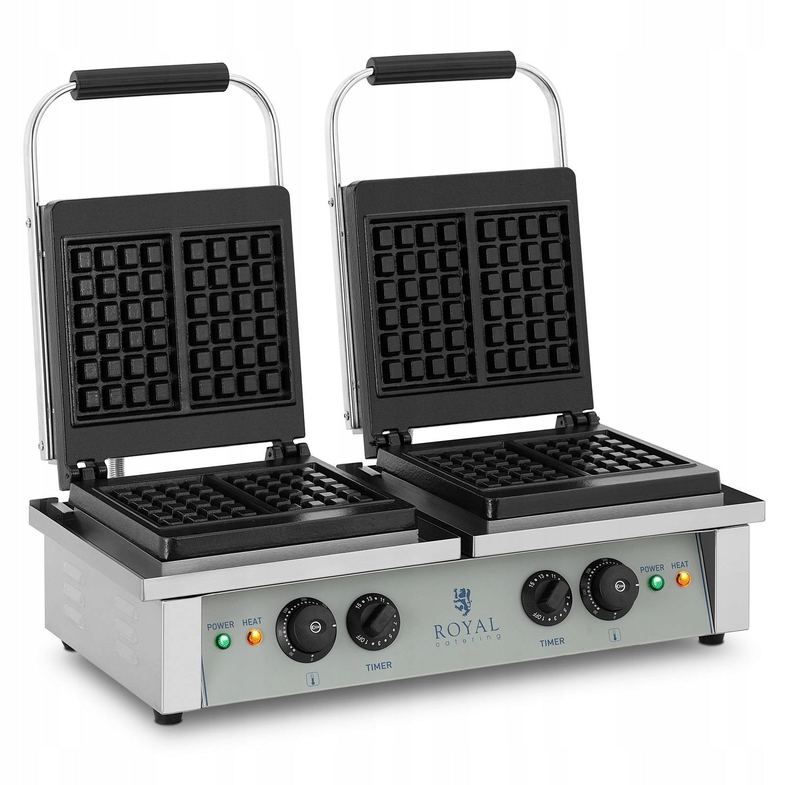 Double waffle maker for 4 waffles Royal Catering - 2x2000W / 10010315