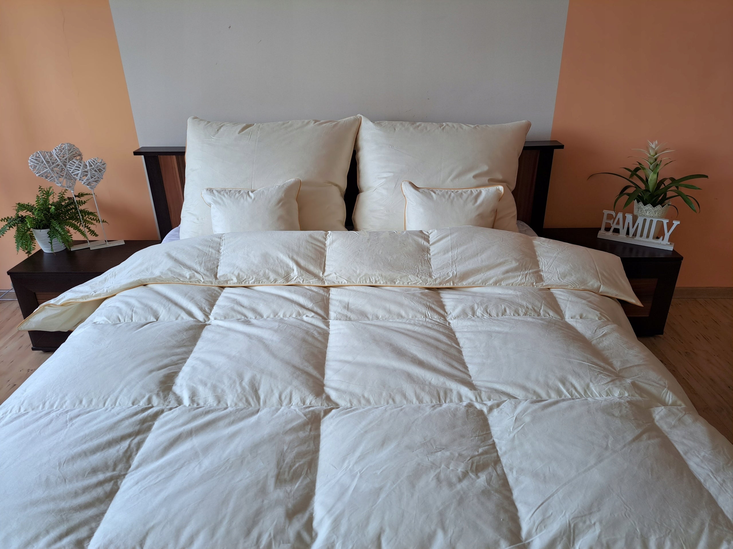 Down quilt 200x220 superSUMMER 700g CREAM or PINK or WHITE Stuffing material fluff