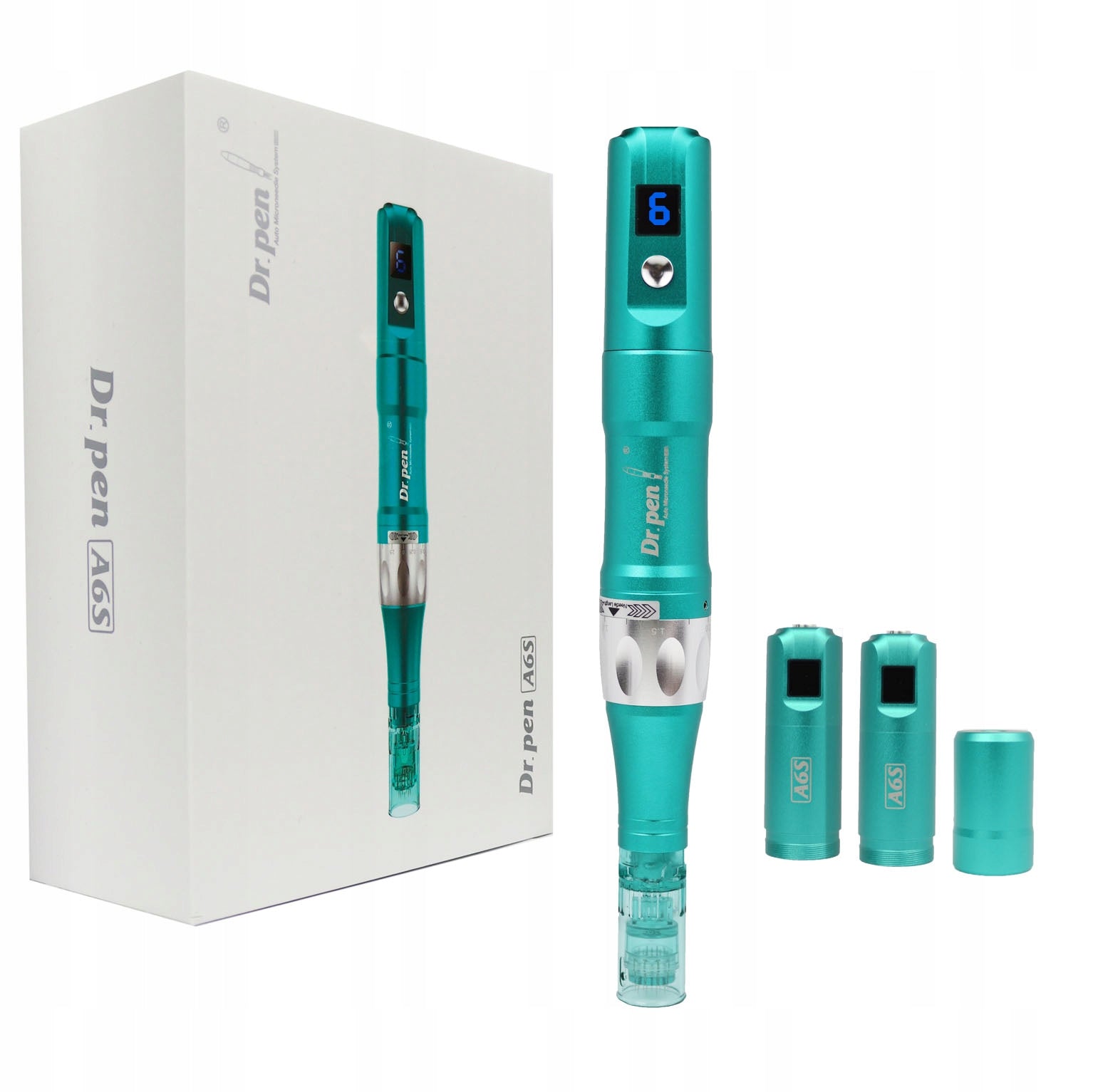 Dr Pen A6S Derma Pen Wireless Mesotherapy Device + 2 Cartridges