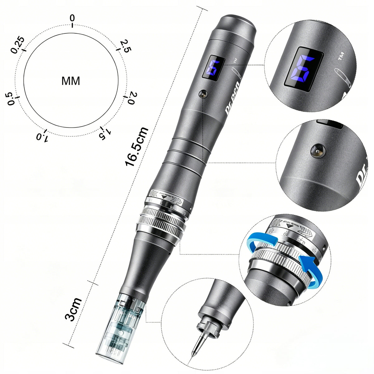 Dr Pen M8-W Dermapen Ultima WIRELESS 20 cartridges FREEBIE Instruction PL Manufacturer code YFDZDr.pen