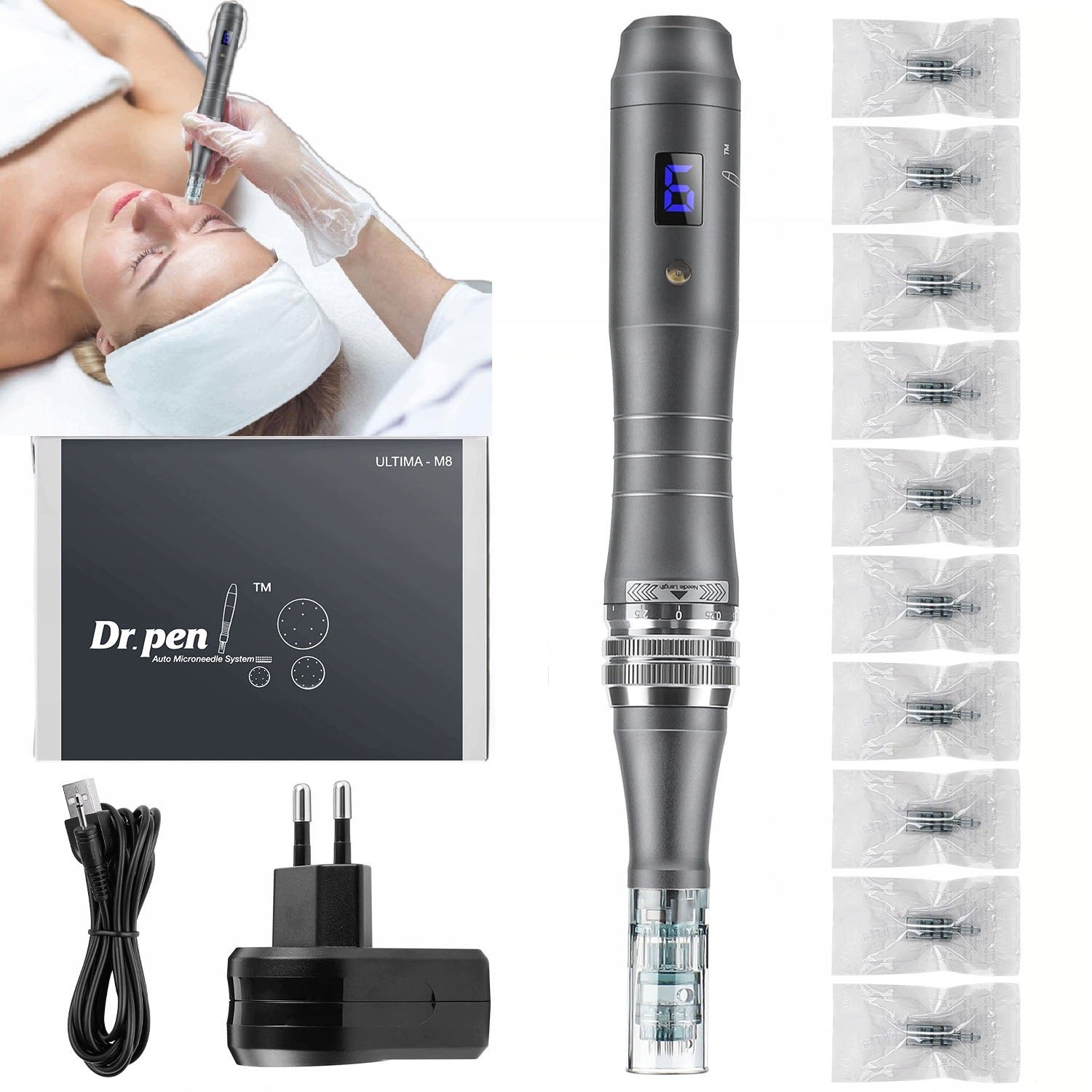 Dr Pen Ultima M8-C Derma Pen + 10 Cartridges Manufacturer code 05746