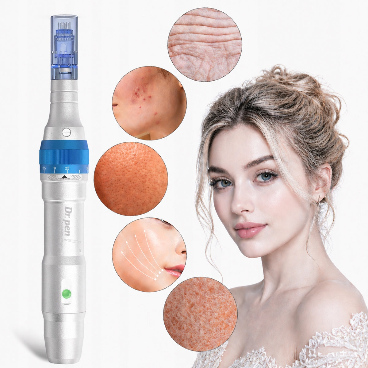 Dr Pen ultima A6 + 12 Cartridges Dermapen mesotherapy Manufacturer code DER-A6+ 12 Kartridży
