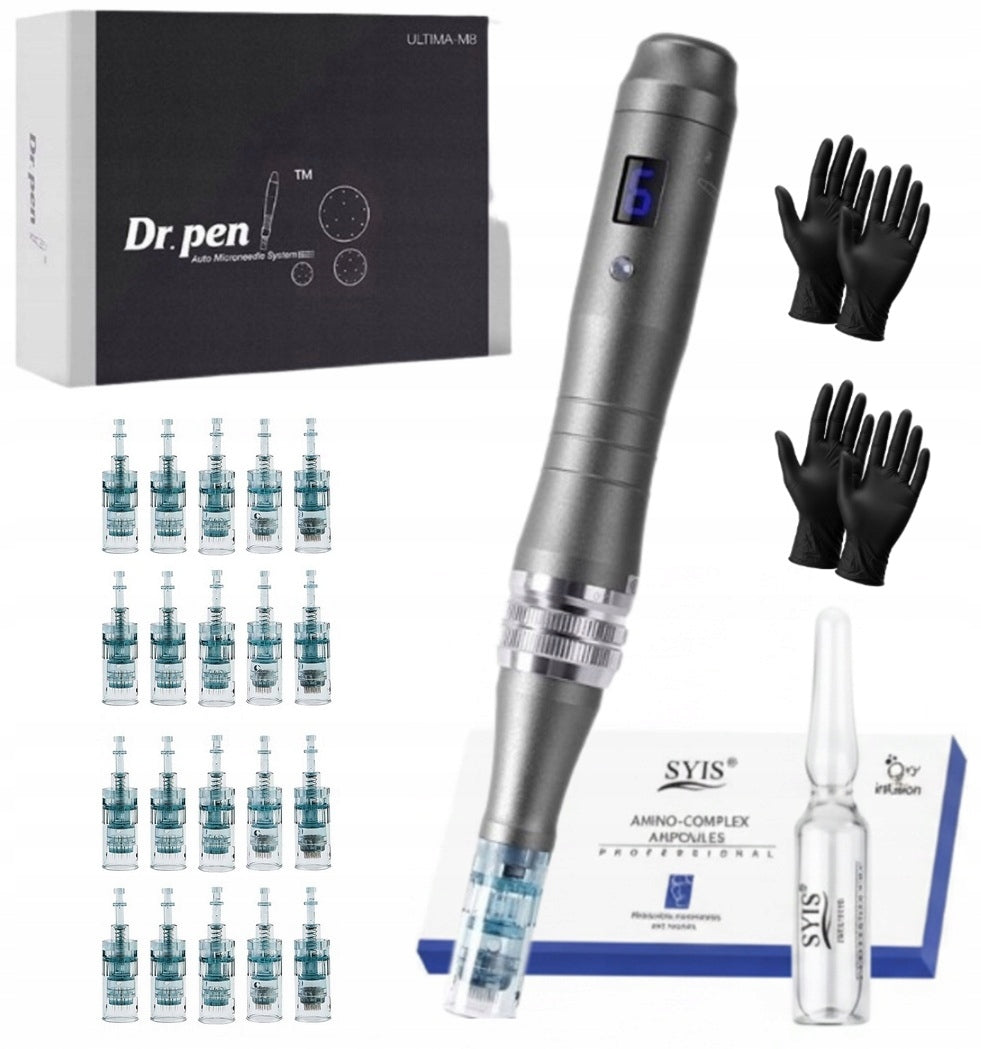 Dr.pen M8-W Derma pen Ultima WIRELESS 20 cartridges Manual PL