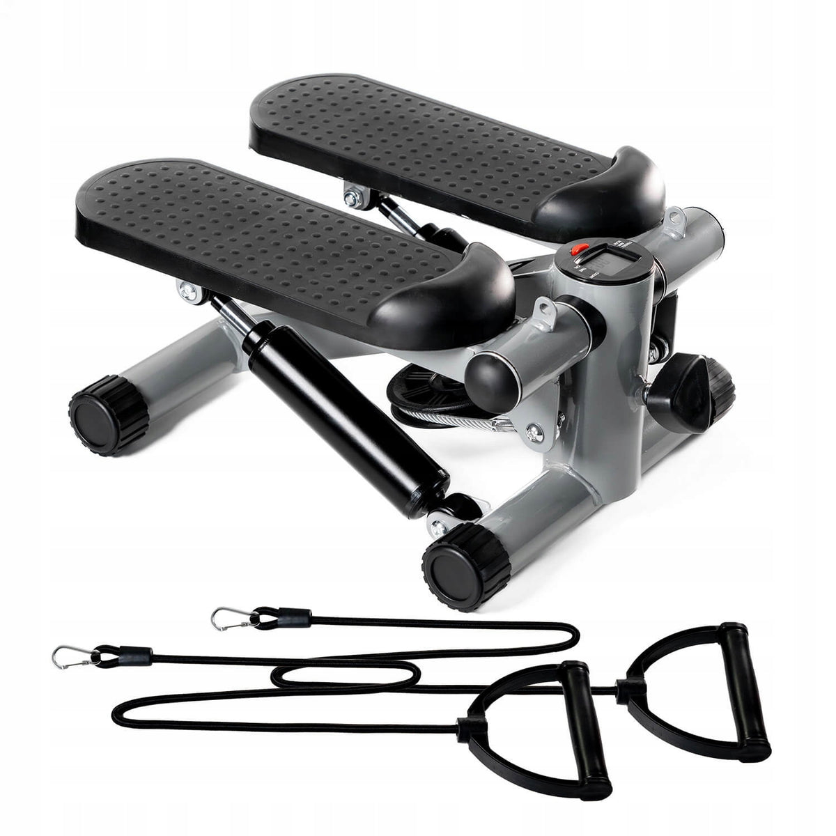 DrFit Stepper with counter and elastic links for exercises black and gray Brand DrFit