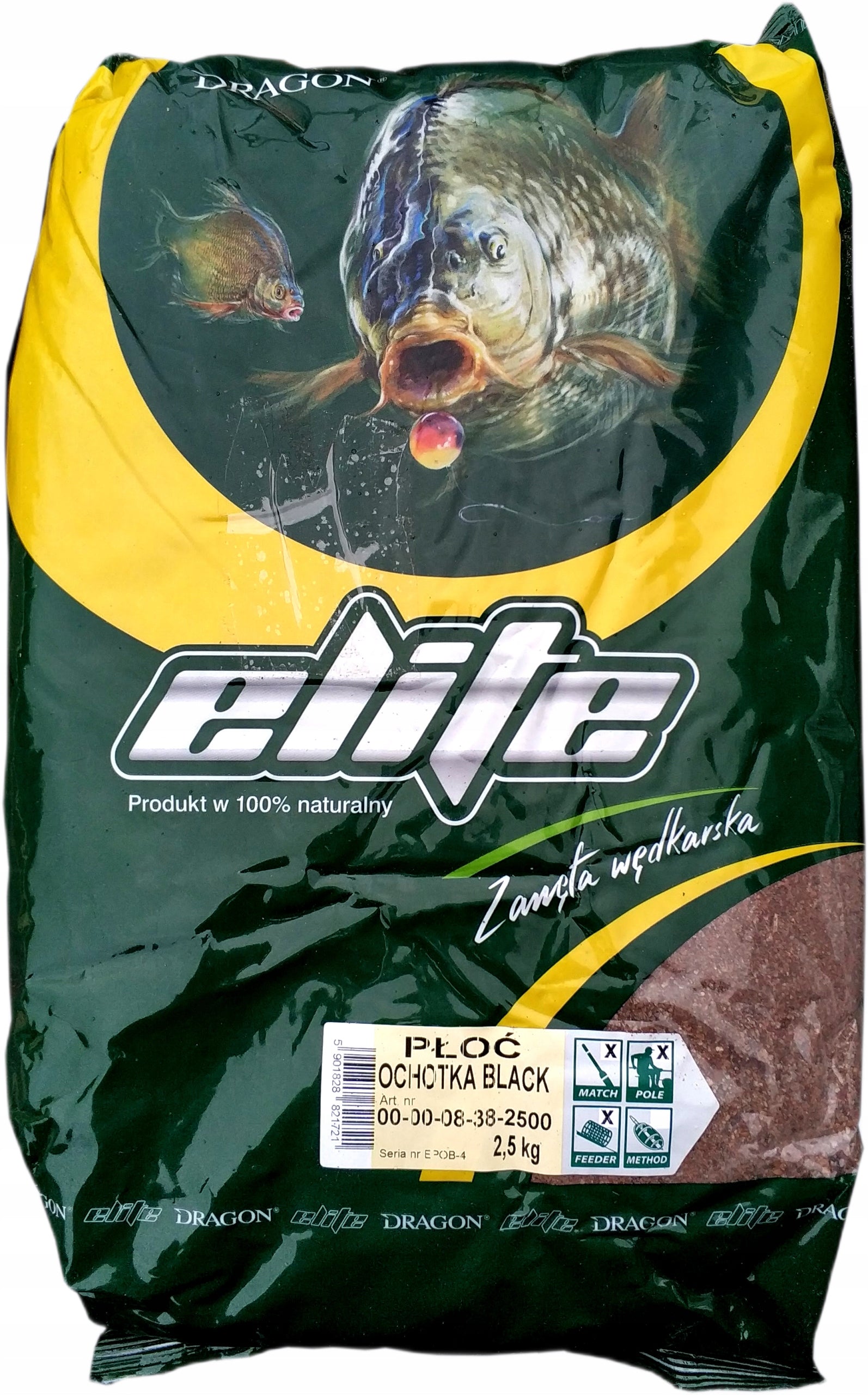 Dragon fishing bait Elite Płoć ochotka black 2.5kg
