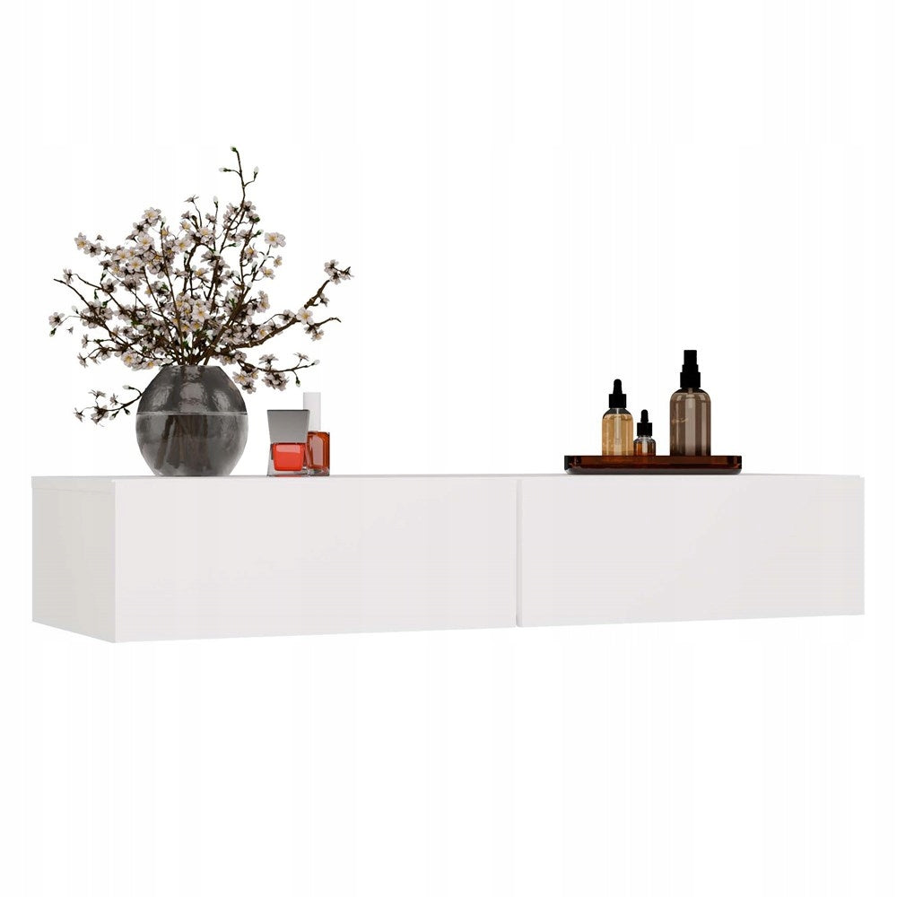 Dressing Table Cosmetic Hanging MIKA 110 cm 2 Drawers For Bedroom WHITE, , M-