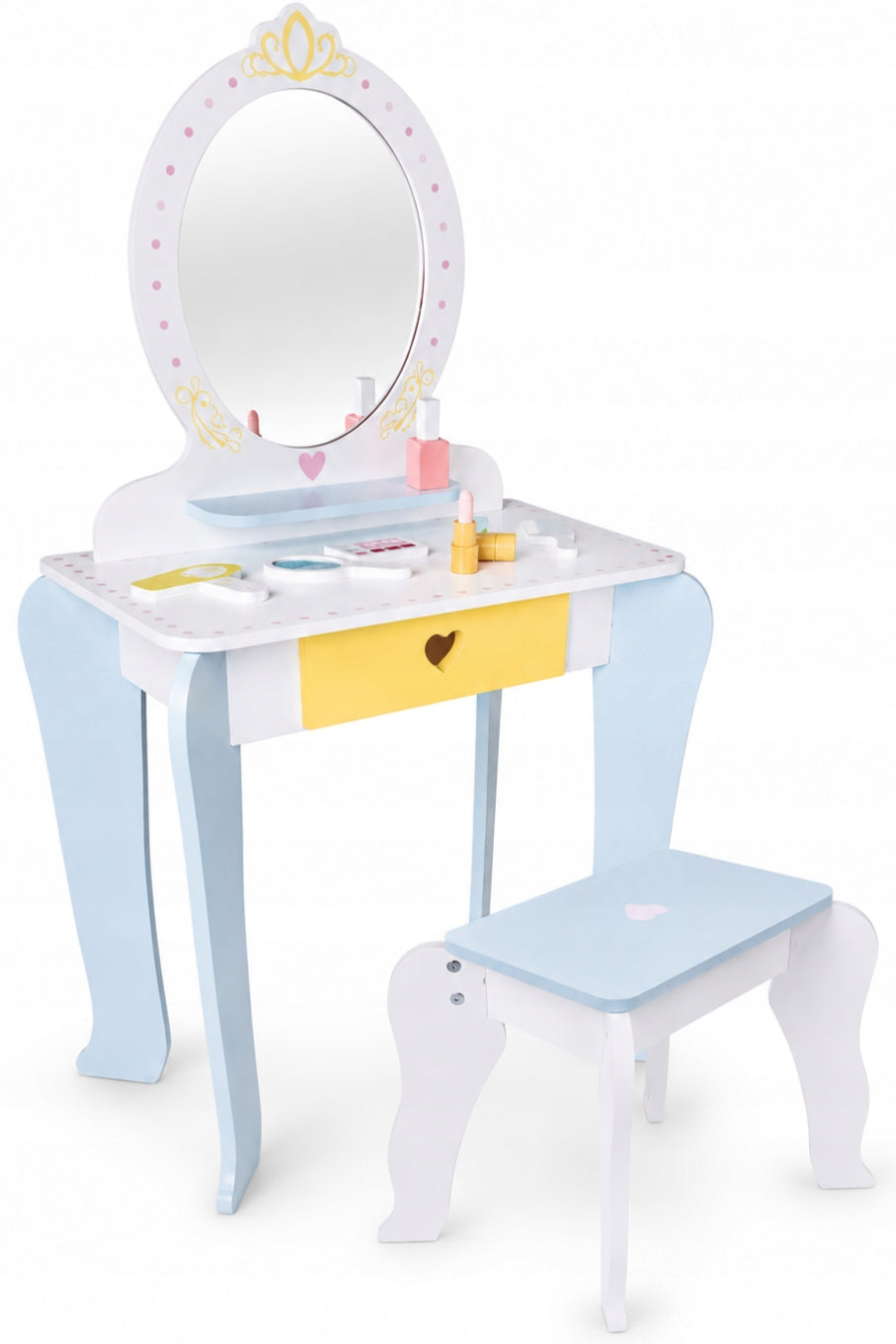 Dressing Table GIFT FOR GIRLS WITH MIRROR AND Stool + Accessories