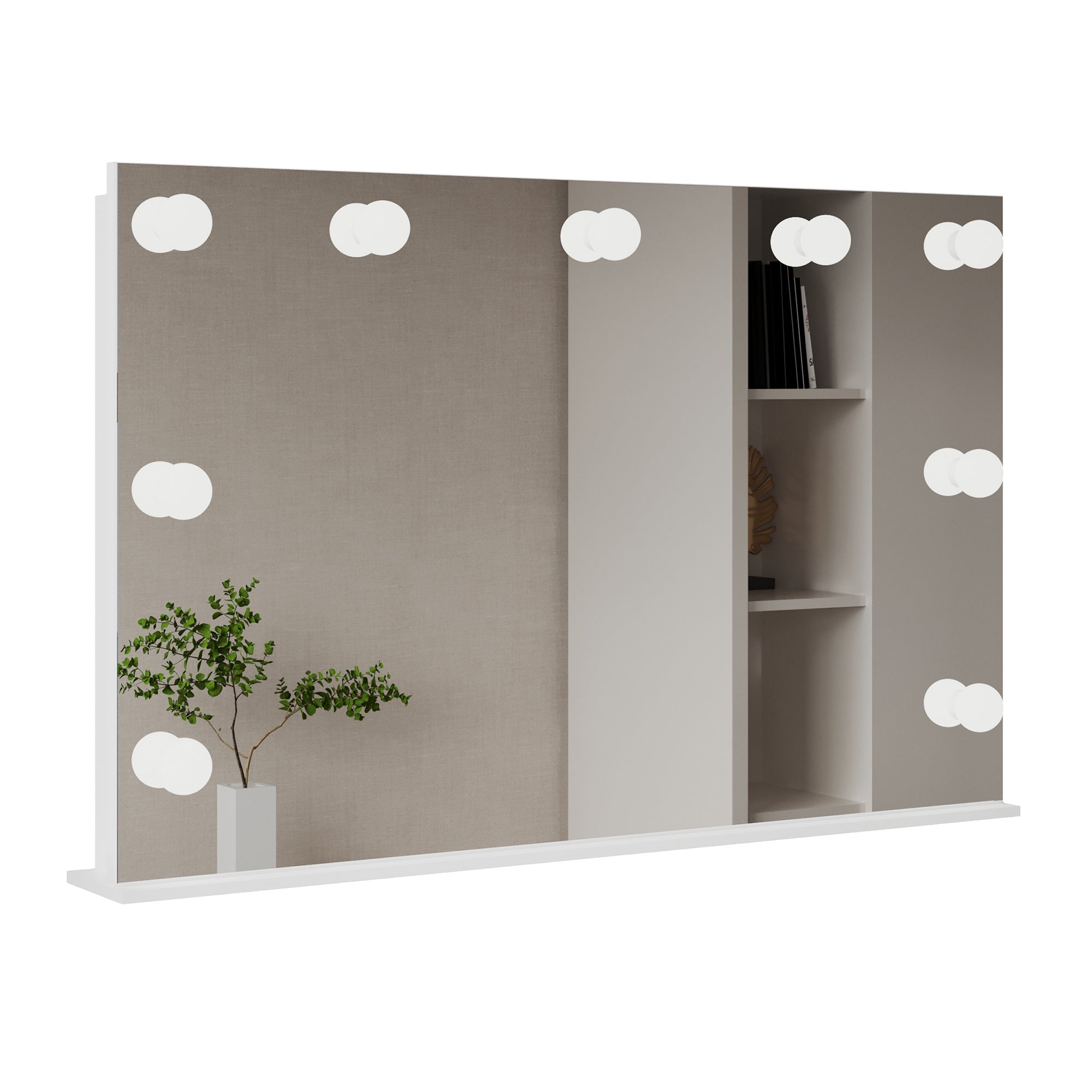Dressing Table Max 120 cm white gloss with mirror Packaging status original