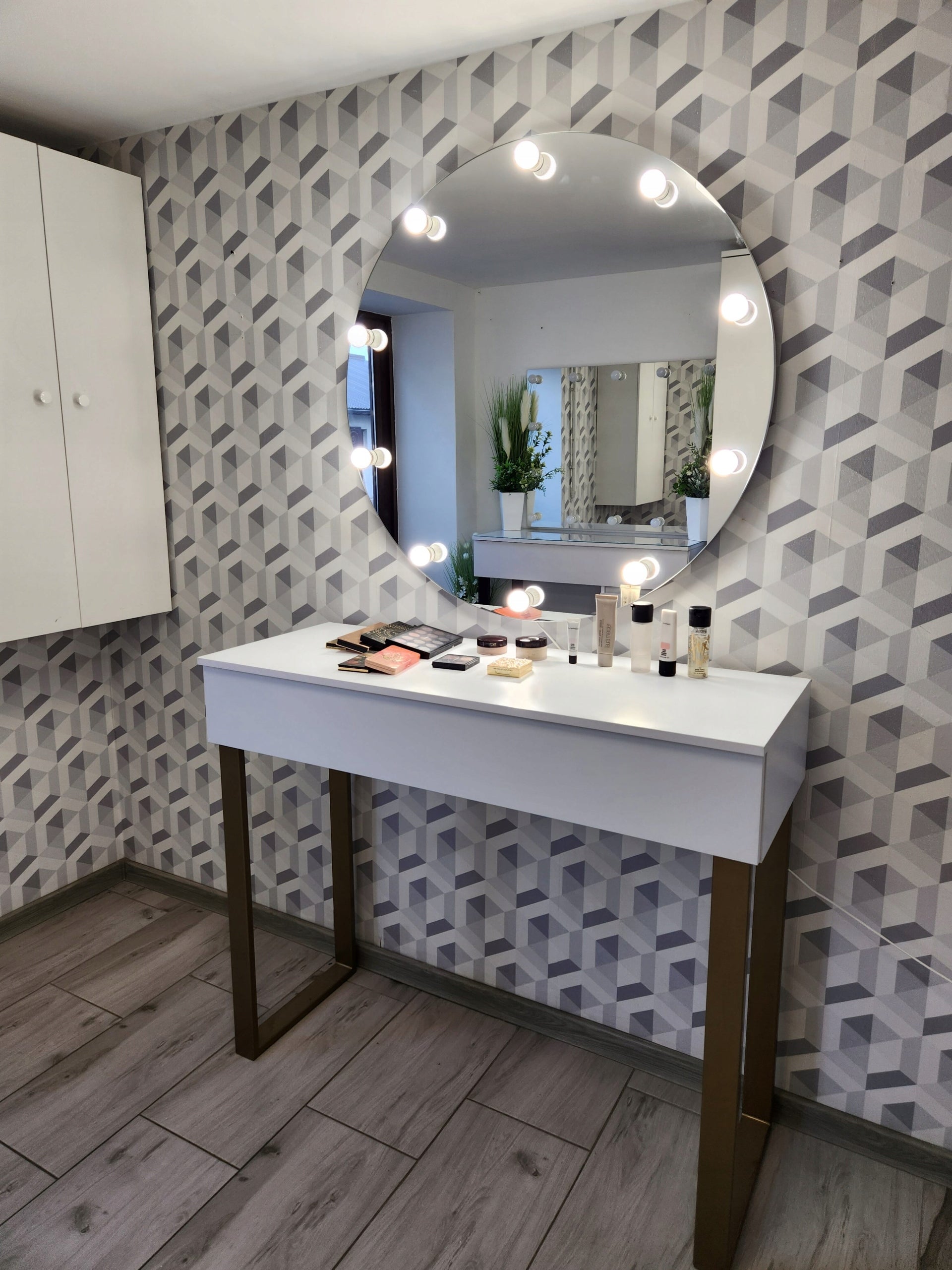 Dressing Table ami 100 ROUND golden legs