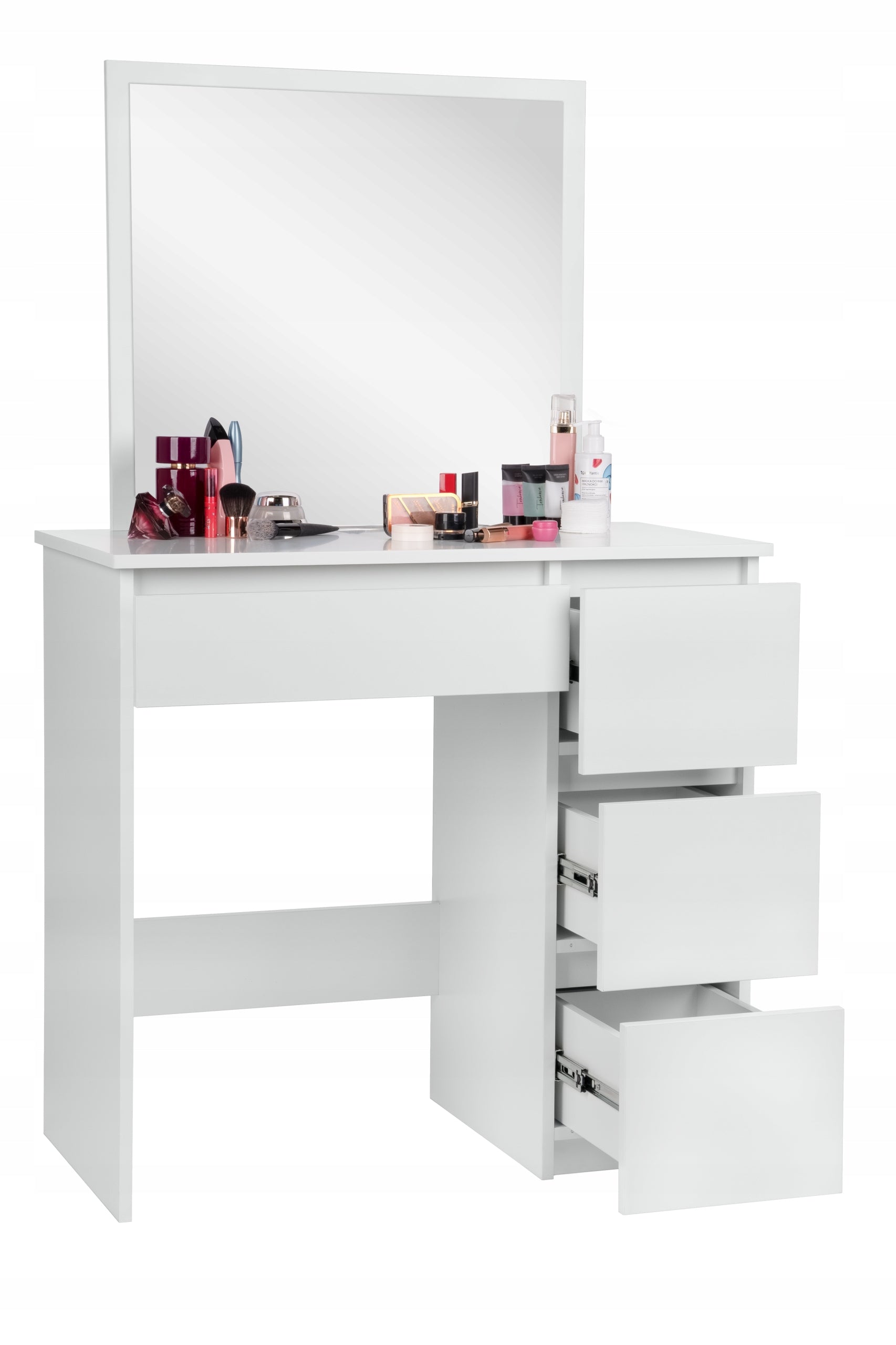 Dressing Table cosmetic with large mirror for makeup white FUNFIT Furniture depth 40 cm