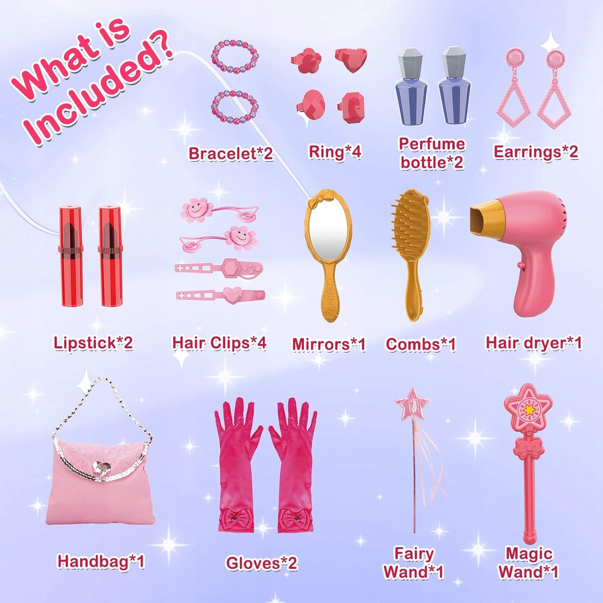Dressing Table for Girls 3+ Mirror Magic Wand Sound Interactive Brand no brand