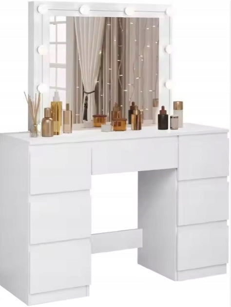 Dressing Table with mirror LED SCANDI 08 Scandinavian Furniture height 152 cm