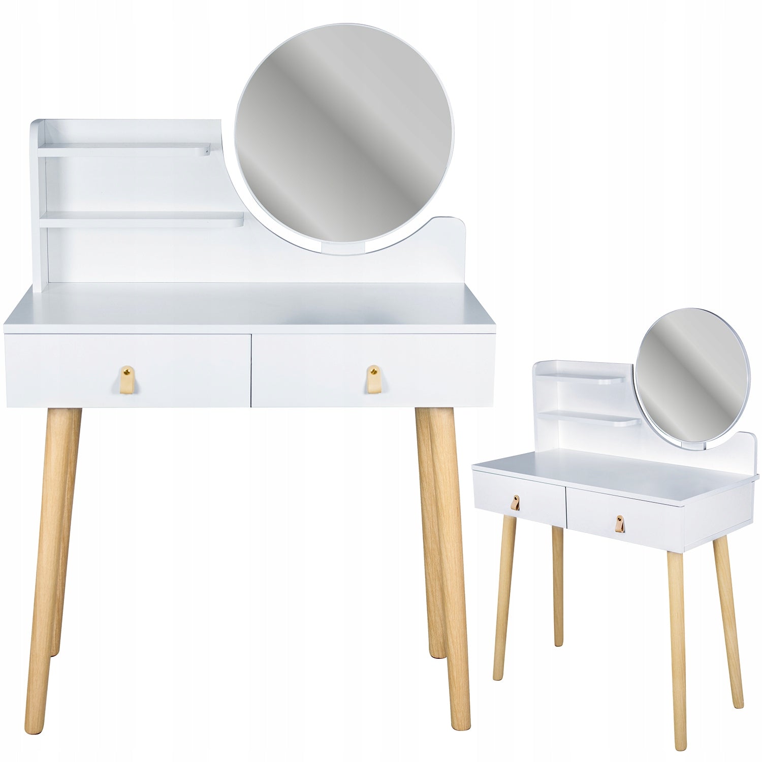 Dressing Table with mirror SCANDI cosmetic Scandinavian Furniture color white