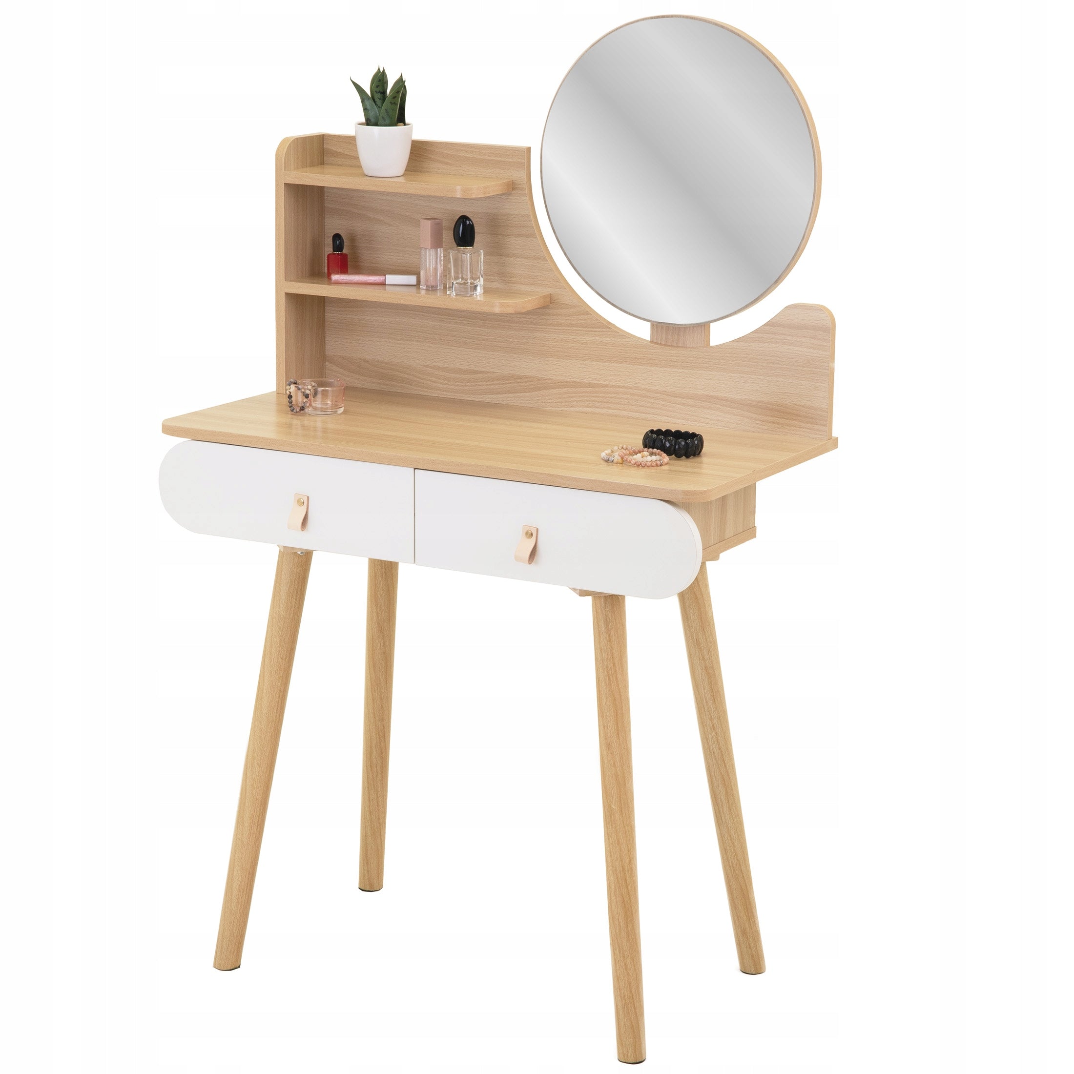 Dressing Table with mirror SCANDI cosmetic Scandinavian Furniture color white