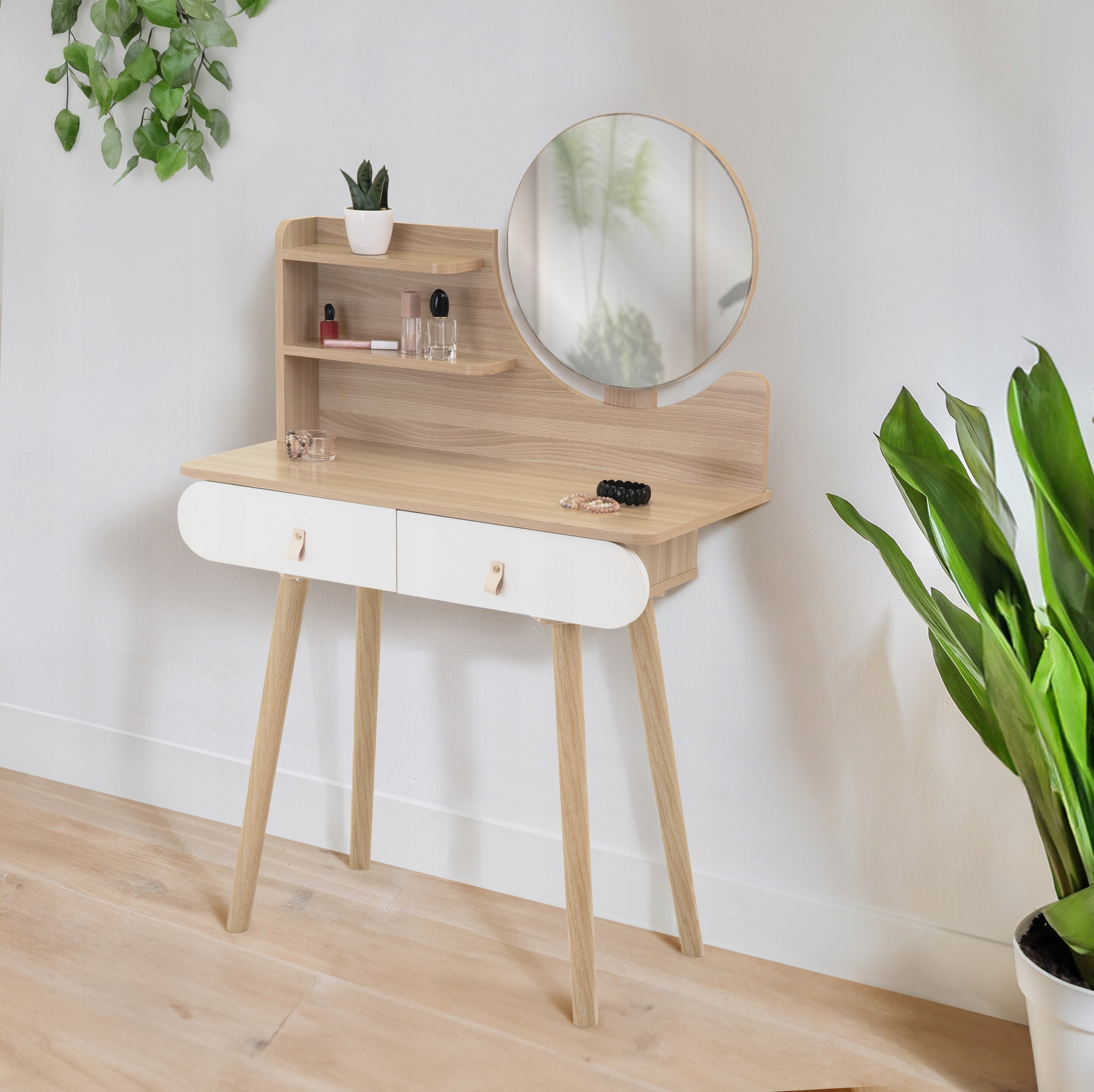 Dressing Table with mirror SCANDI cosmetic Scandinavian Manufacturer code CM-324282