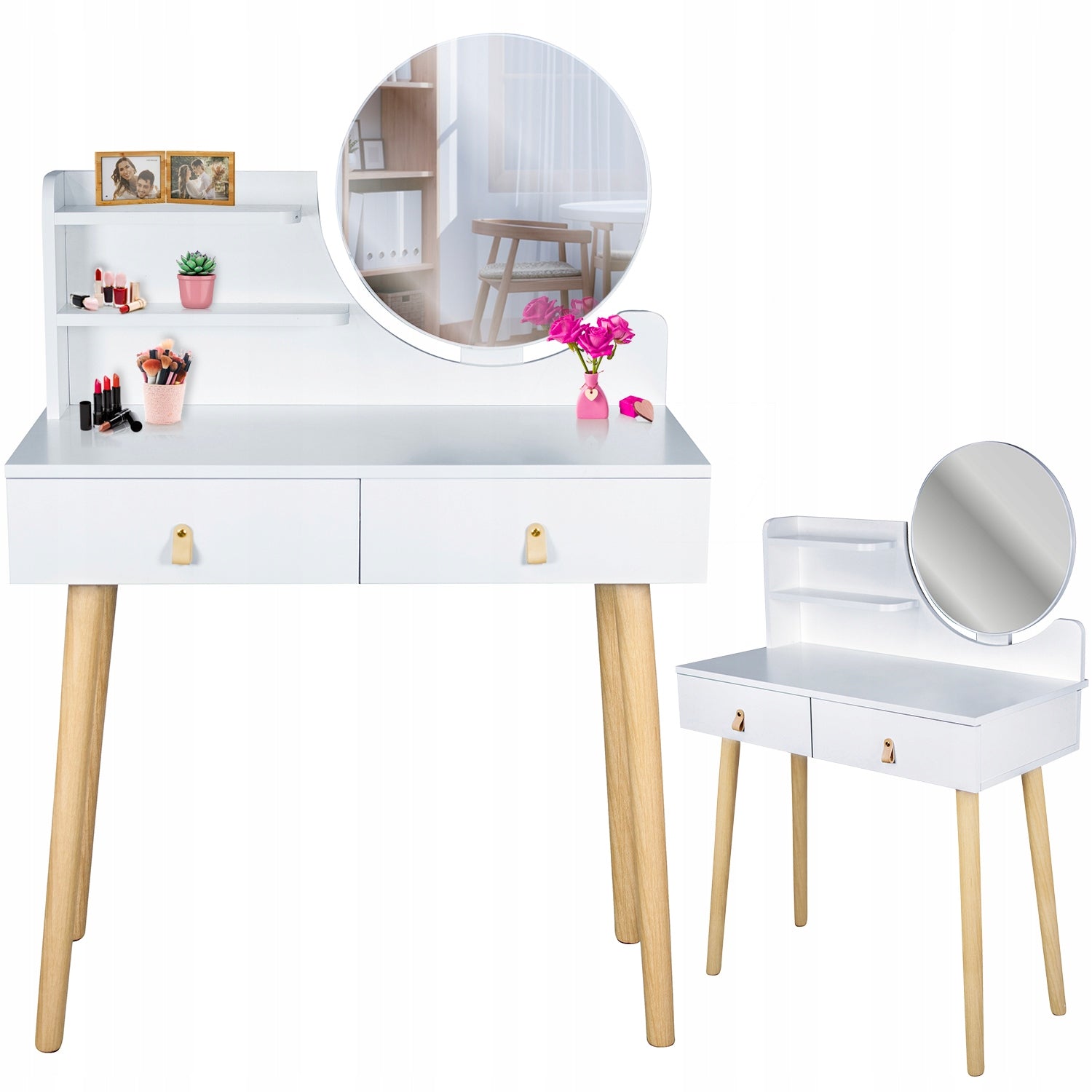 Dressing Table with mirror SCANDI cosmetic Scandinavian