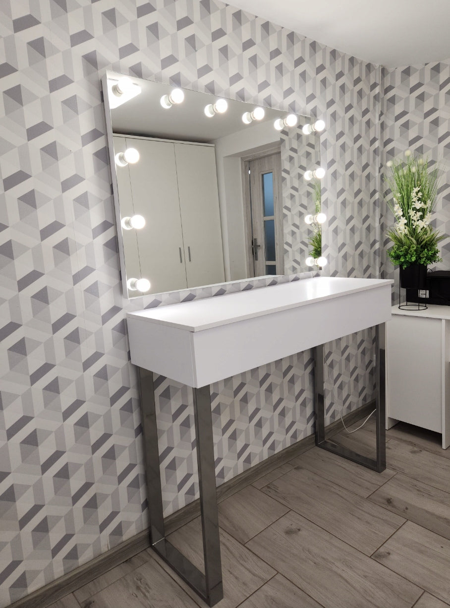 Dressing table AMI 120 CH - FOR MAKE-UP, MAKE-UP, MAKE-UP Color white