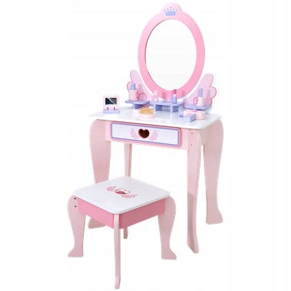 Dressing table LED MIRROR and STOOL + WOODEN ACCESSORIES Manufacturer code 8718964199556