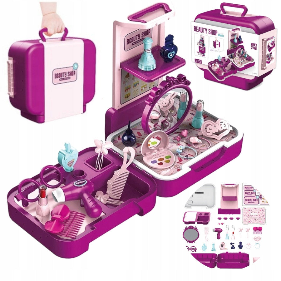 Dressing table for girls suitcase 3in1 pretend cosmetics accessories mirror Manufacturer code U837