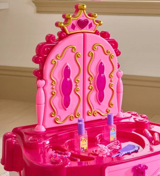 Dressing table for girls three-sided mirror with lights and sounds stool Manufacturer code HC118846