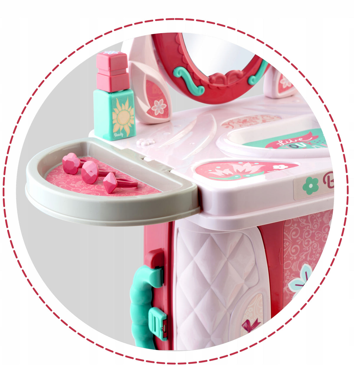 Dressing table suitcase for girls with mirror Ricokids 773300 RicoKids Brand RicoKids