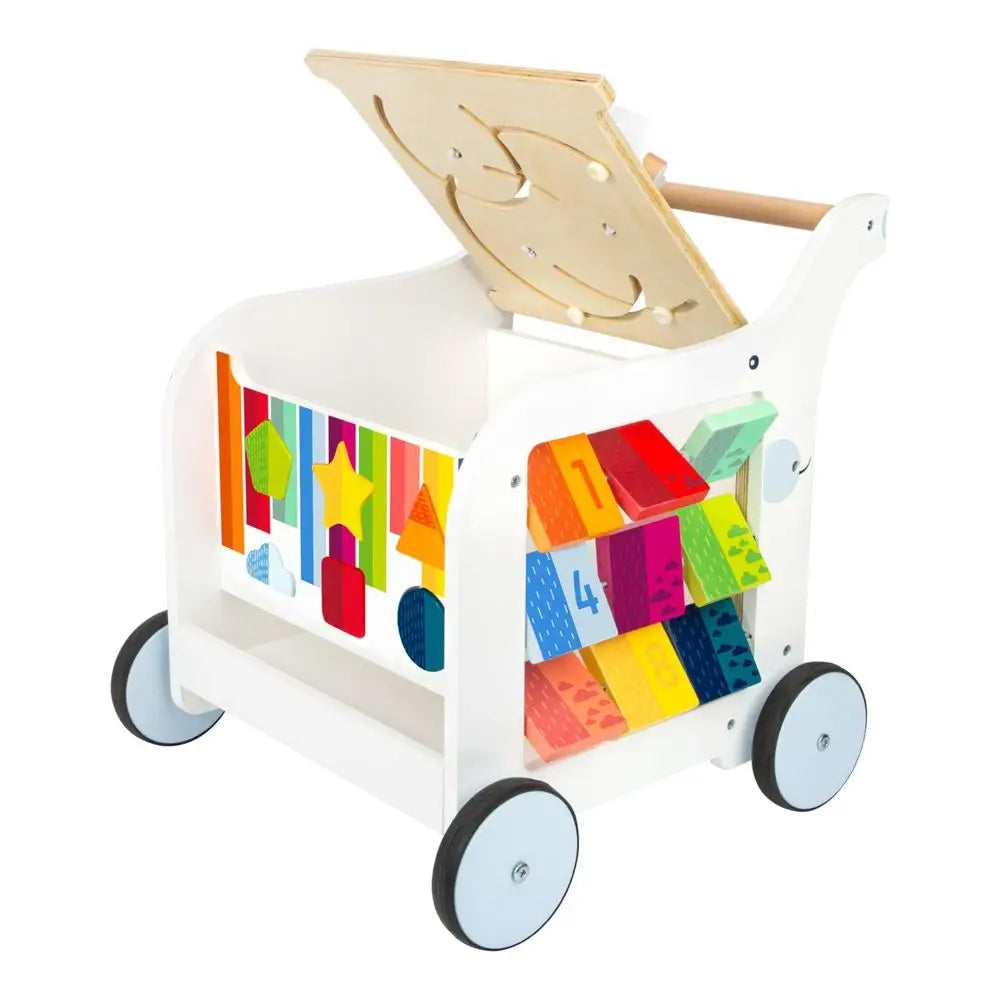 Dřevěné chodítko Small Foot Design s kostkami 11607 Color multicolor