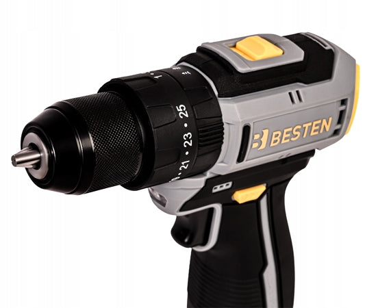 Drill Cordless Impact Screwdriver 16.8V 2x2Ah Accessories Suitcase Brand BESTEN