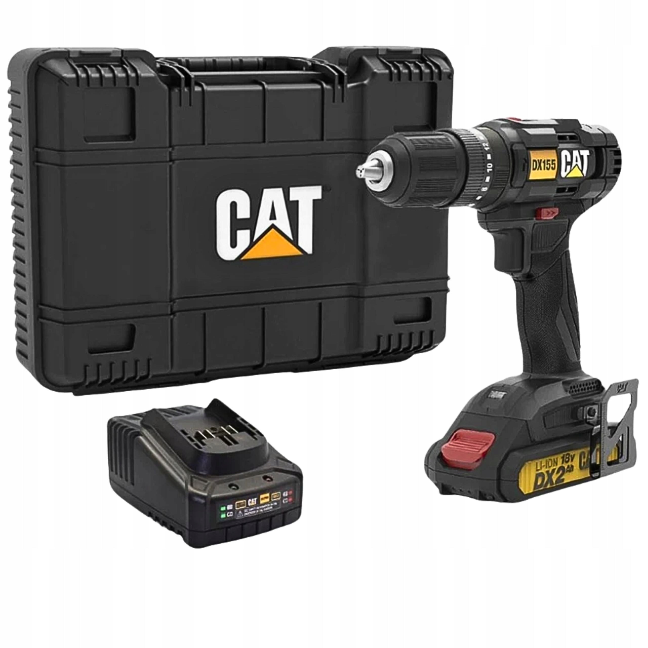 Drill/Driver with IMPACT CAT 18V 50Nm BATTERY CHARGER + ELEMENTS