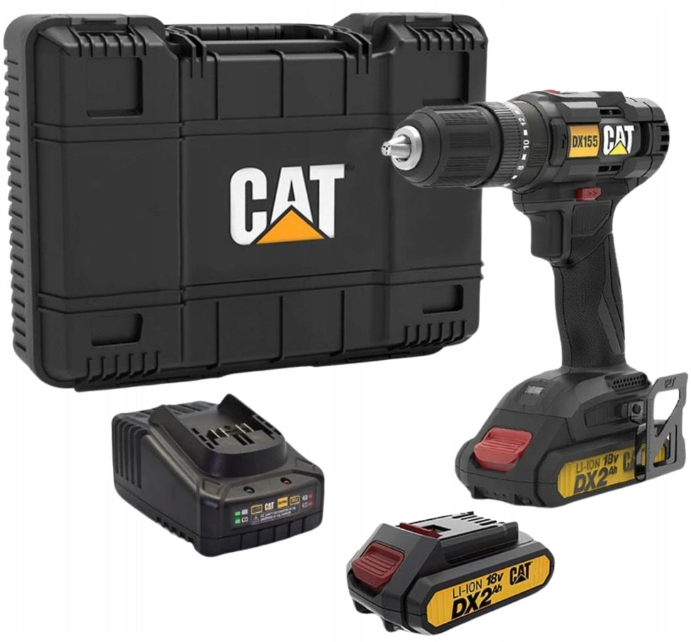Drill/Driver with IMPACT CAT 18V 50Nm BATTERY CHARGER SUITCASE